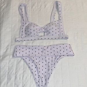 Shein polka dot high waisted bikini (never worn)